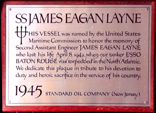 James Eagan Layne Plaque