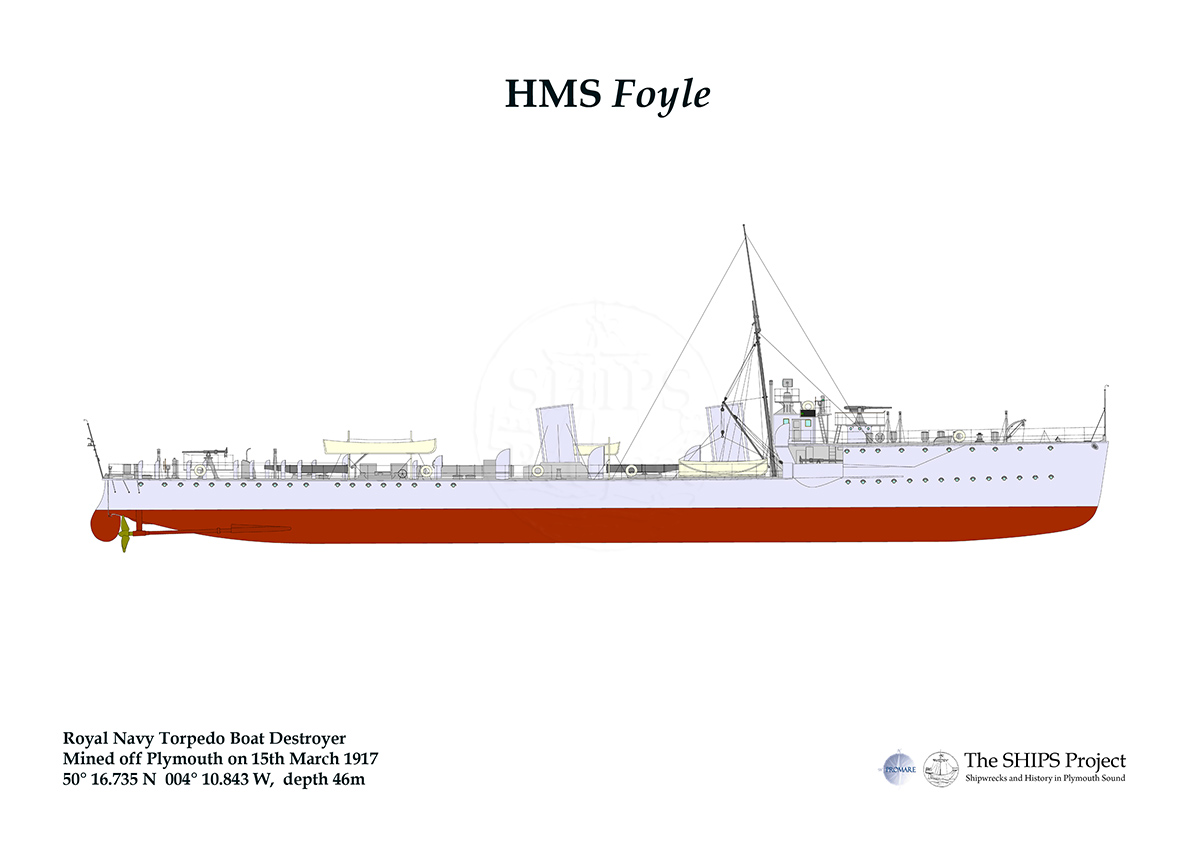 1917 - HMS Foyle sunk off Plymouth after hitting a mine